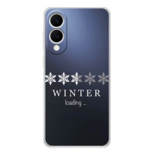 Зимние Чехлы для Самсунг Галакси С25 Эдж - прозрачный фон