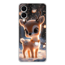 Яркий чехол для Samsung Galaxy S25 Edge с Зимними Оленятами – Оленёнок