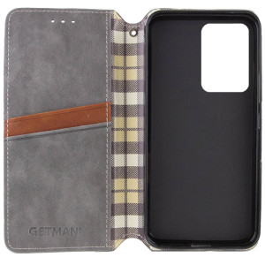 Кожаный чехол-книжка GETMAN Cubic (PU) для Samsung Galaxy S25 FE