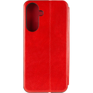 Шкіряний чохол-книжка Belora для Samsung Galaxy S25 FE – Червоний