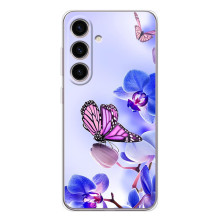 Чохли з квітами для Samsung Galaxy S25 FE (VPrint) (Метелик на квітах)