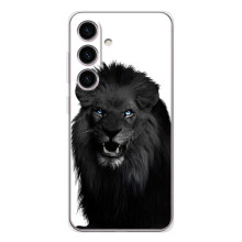 Чехлы с картинками животных Samsung Galaxy S25 FE (Черный ЛЕВ)