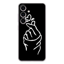 Чохол (Знак сердечка) для Samsung Galaxy S25 FE – Сердечко на чорному