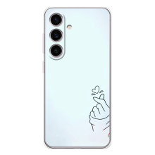 Чохол (Знак сердечка) для Samsung Galaxy S25 FE – Сердечко на блакитному