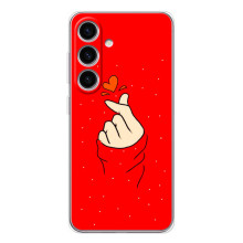 Чохол (Знак сердечка) для Samsung Galaxy S25 FE – Сердечко на червоному