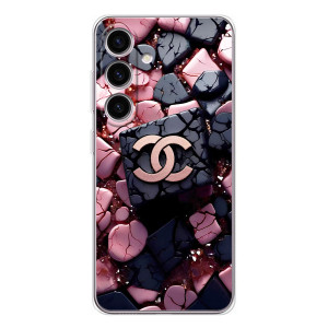 Чехол (Dior, Prada, YSL, Chanel) для Samsung Galaxy S25 FE (Шанель)