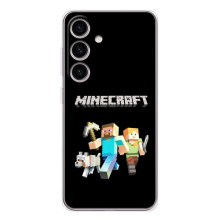 Чехол Майнкрафт на Samsung Galaxy S25 FE (AlphaPrint) Minecraft (герои Minecraft)