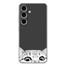 Чехол на Самсунг Гэлакси С25 ФЕ с Котами (VPrint) (Выглядывает кот)