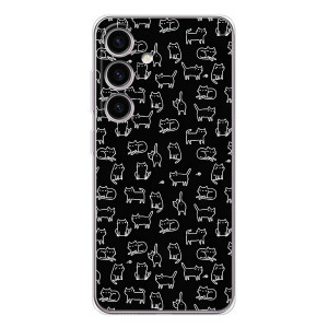 Чехол на тематику: Коты для Samsung Galaxy S25 FE – Котики на черном