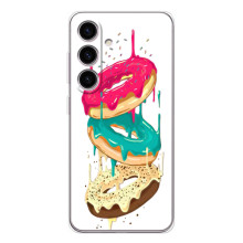 Чехол с изображением  вкусной еды для Samsung Galaxy S25 FE (Сочные пончики)