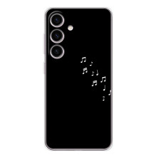 Чохол з картинками на чорному фоні для Samsung Galaxy S25 FE – Ноти
