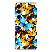 Чехол с принтом для Самсунг Гэлакси С25 ФЕ - (Прикольные) (AlphaPrint) – Яркие бабочки
