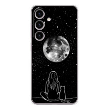 Чохол з малюнком кіт на Samsung Galaxy S25 FE (Дівчина з котом)