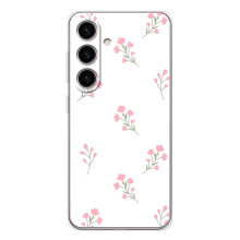 Чохол з квітковим принтом на Сэмсунг Гэлакси С25 ФЕ (Рожеві квіти)
