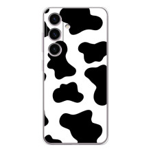 Чехол с принтом коровы на Самсунг Гэлакси С25 ФЕ (Черный принт)