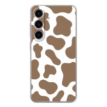 Чехол с принтом коровы на Самсунг Гэлакси С25 ФЕ (Коричневый принт)