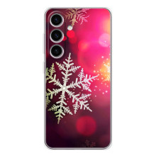 Новогодние Чехлы для Самсунг Гэлакси С25 ФЕ (VPrint) – Снежинка
