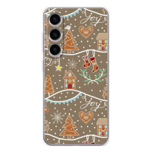 Новогодние, Праздничные Чехлы для Samsung Galaxy S25 FE - 2024 год (Новогодние пряники)