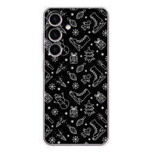 Новогодние, Праздничные Чехлы для Samsung Galaxy S25 FE - 2024 год (Новогодний фон)