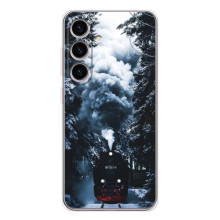 Новогодние, Праздничные Чехлы для Samsung Galaxy S25 FE - 2024 год (Зимний поезд)