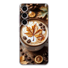 Чехол с уникальным дизайном «Осень с кофе» для Samsung Galaxy S25 FE – Пряный кофе