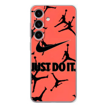 Силіконовый Чохол Nike Air Jordan на Самсунг Галаксі С25 ФЕ (Just Do It)