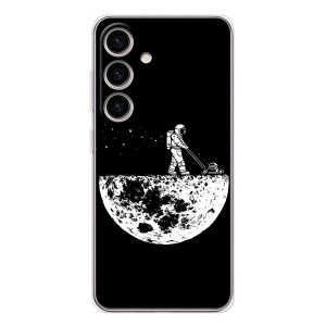 Силиконовый Чехол с принтом "Космонавты" на Samsung Galaxy S25 FE – Космонавт