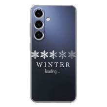 Зимние Чехлы для Самсунг Гэлакси С25 ФЕ - прозрачный фон (Winter loading)