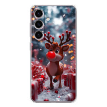 Яркий чехол для Samsung Galaxy S25 FE с Зимними Оленятами – Олень среди подарков