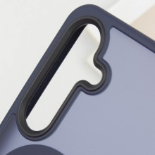 TPU+PC чохол Metal Buttons with MagSafe Colorful для Samsung Galaxy S25+ – Синій