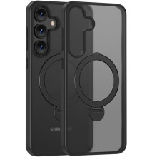 TPU+PC чехол MagSafe Colorful HQ Ring для Samsung Galaxy S25+