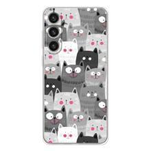 Чехлы с Котиками для Samsung Galaxy S25 Plus (VPrint) (Рисованные котики)
