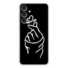 Чехлы (Знак сердечка) на Samsung Galaxy S25 Plus – Сердце на черном