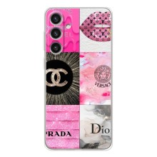 Чехол (Dior, Prada, YSL, Chanel) для Samsung Galaxy S25 Plus (Модница)