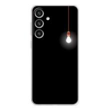Чохол з картинками на чорному фоні для Samsung Galaxy S25 Plus – Лампочка