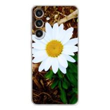 Чехол с ромашками на Samsung Galaxy S25 Plus – Белая ромашка