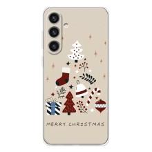 Чехол Санта Клаус для Samsung Galaxy S25 Plus (Merry Christmas)