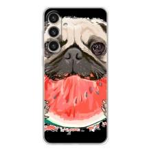 Чехол (ТПУ) Милые собачки для Samsung Galaxy S25 Plus (Смешной Мопс)