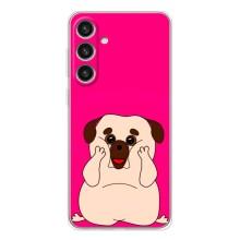 Чехол (ТПУ) Милые собачки для Samsung Galaxy S25 Plus (Веселый Мопсик)