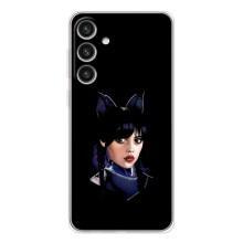 Чехлы Венсдей на Samsung Galaxy S25 Plus Уэнсдей (AlphaPrint) (серьезная Уэнздей)
