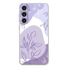 Силконовий чохол з принтом в квітах на Samsung Galaxy S25 Plus – Фіолетовий дизайн