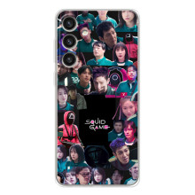 Чехол Гра в кальмара для Samsung Galaxy S25 Plus – Коллаж игры кальмара
