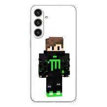 Чехлы для Samsung Galaxy S25 Plus (Персонажи Майн Крафт) – Зеленый мальчик
