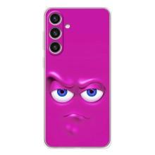 Силиконовые Чехлы (смешные стикеры) для Samsung Galaxy S25 Plus – Хитрая мордочка