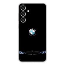 Силиконовый бампер с картинкой машины на Samsung Galaxy S25 Plus (Черный BMW)