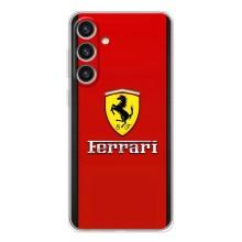 Силиконовый бампер с картинкой машины на Samsung Galaxy S25 Plus (Ferrari Logo)