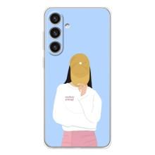 Силиконовый Чехол на Samsung Galaxy S25 Plus с картинкой Стильных Девушек – Желтая кепка