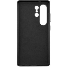 Кожаный чехол Leather Case (AAA) для Samsung Galaxy S25 Ultra – Черный