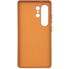 Кожаный чехол Leather Case (AAA) для Samsung Galaxy S25 Ultra – Оранжевый