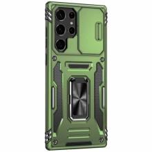 Ударопрочный чехол Camshield Army Ring для Samsung Galaxy S25 Ultra – Оливковый